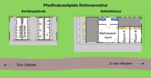 Zeltplatz Rothmannsthal Häuser